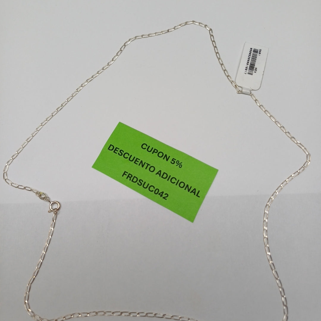 CADENA TEJIDO ESLABONES PLATA .925 60 CM 2.9 GR (NUEVO)