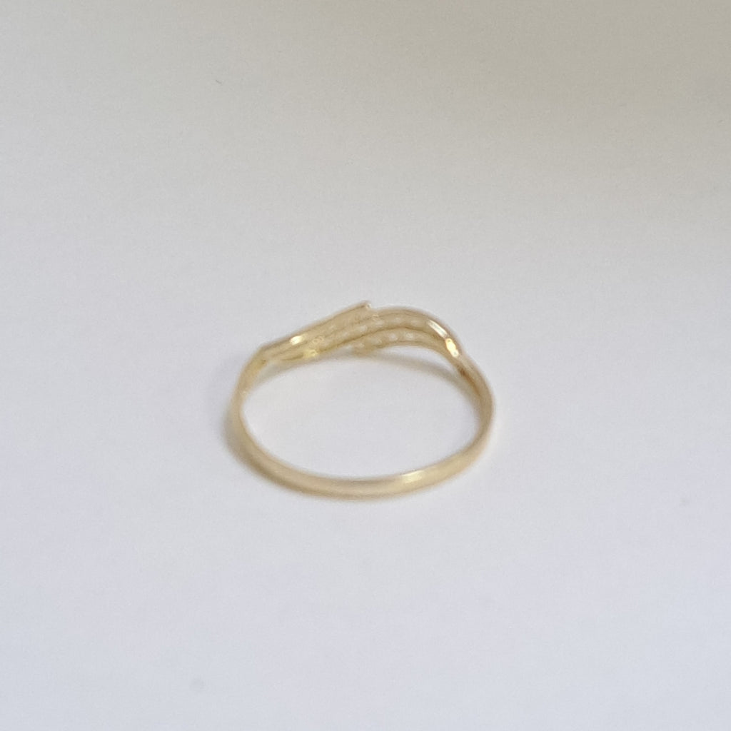ANILLOS CON CIRCONIAS 14K TALLA 7 0.8 GR (NUEVO)