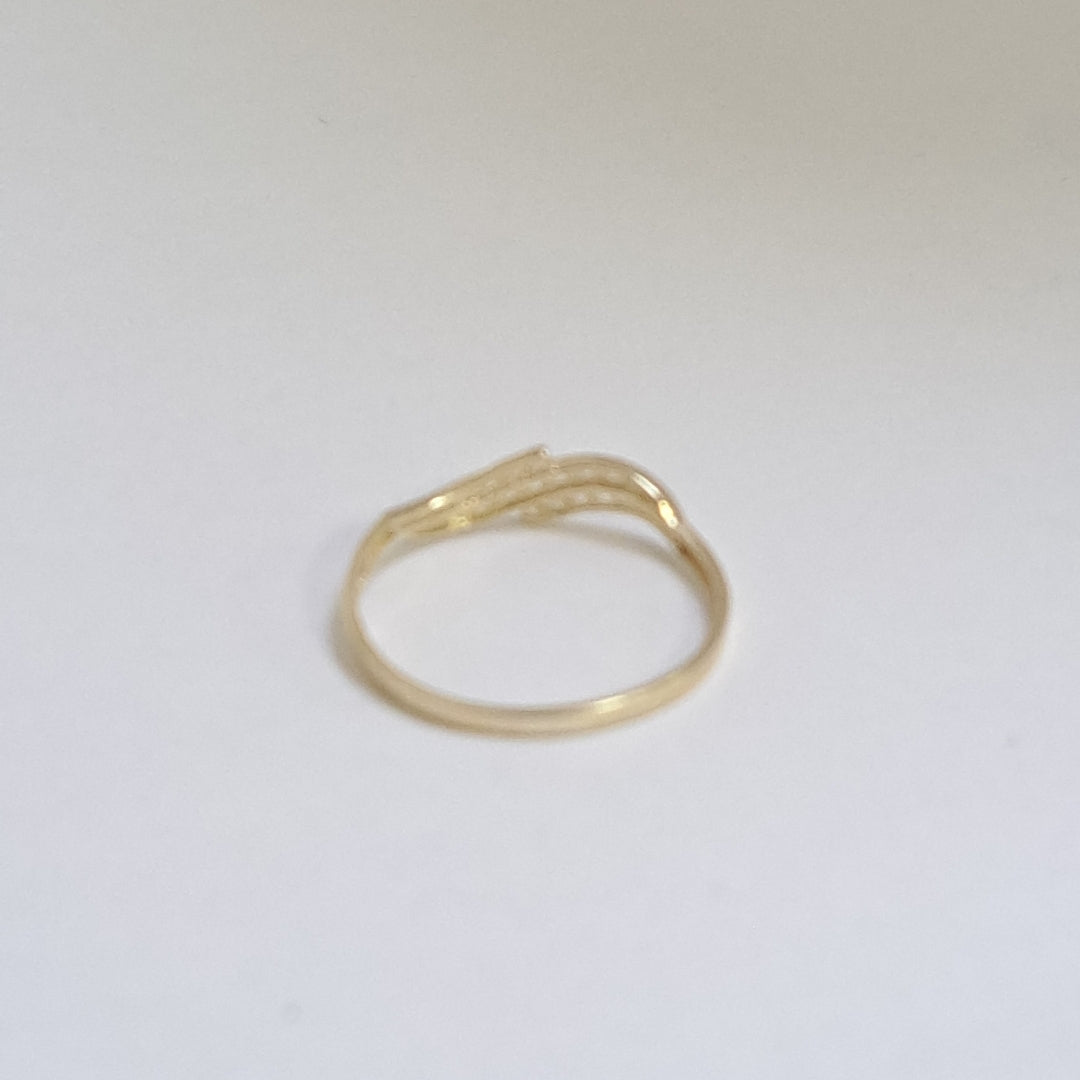ANILLOS CON CIRCONIAS 14K TALLA 7 0.8 GR (NUEVO)