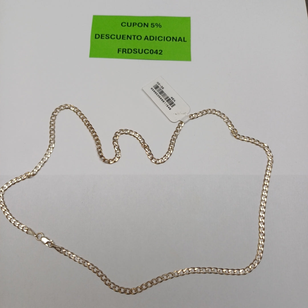 CADENA BARBADA PLATA .925 50 CM 6.32 GR (NUEVO)