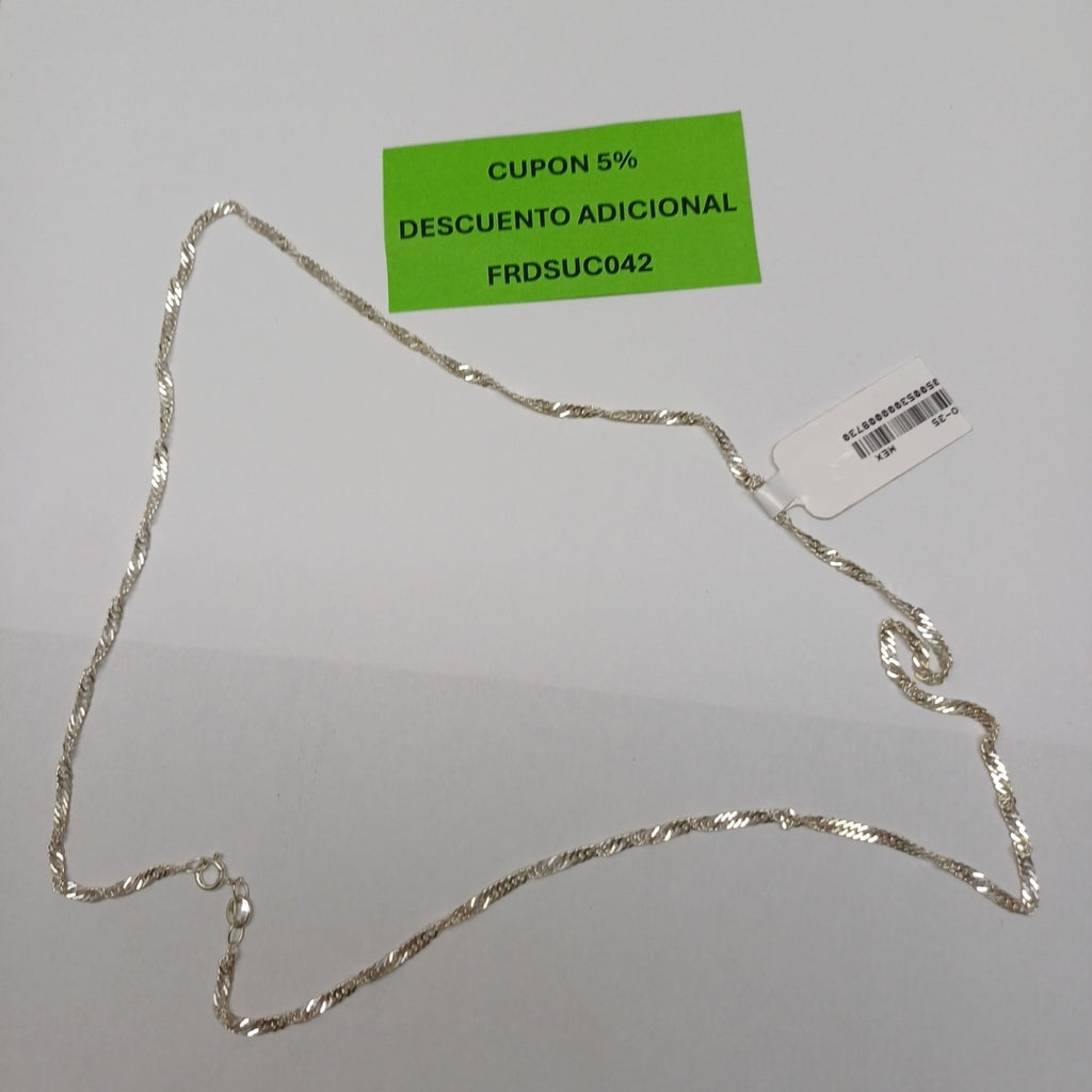 CADENA MEDIO TZL PLATA .925 55 CM 4.12 GR (NUEVO)