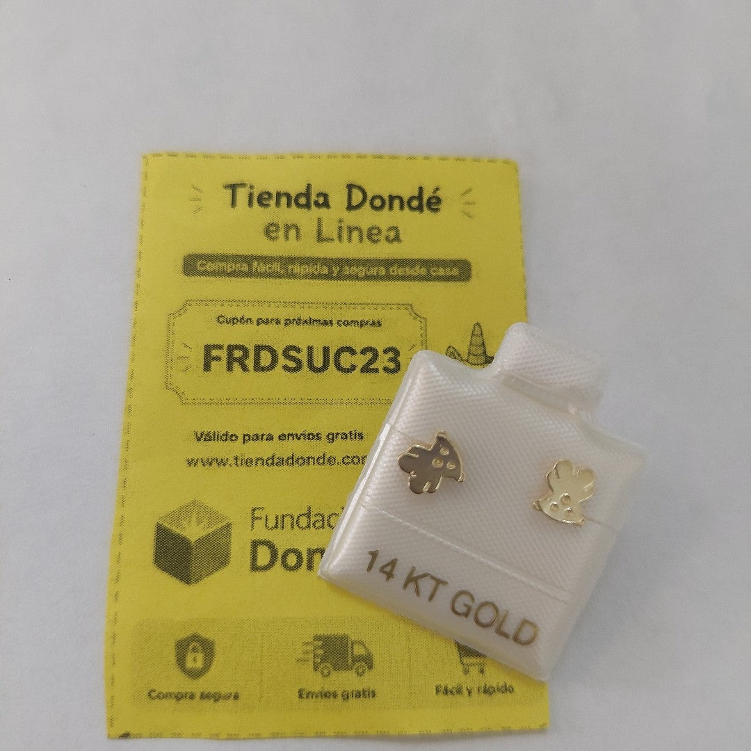 BROQUELES ORO 14K 0.8 (NUEVO)