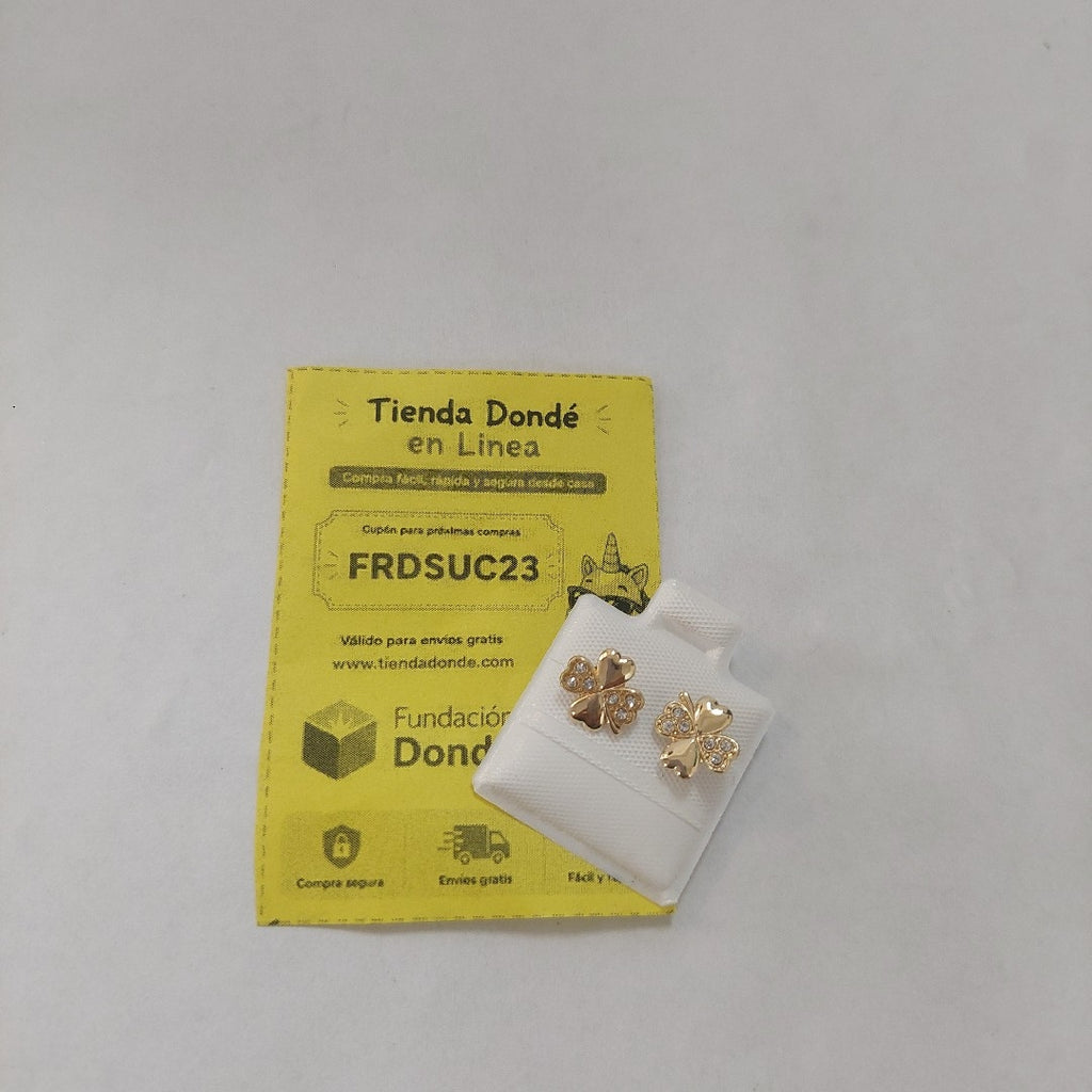 BROQUELES BROQUEL FIG TREBOL 14K 0.2851 GR (NUEVO)