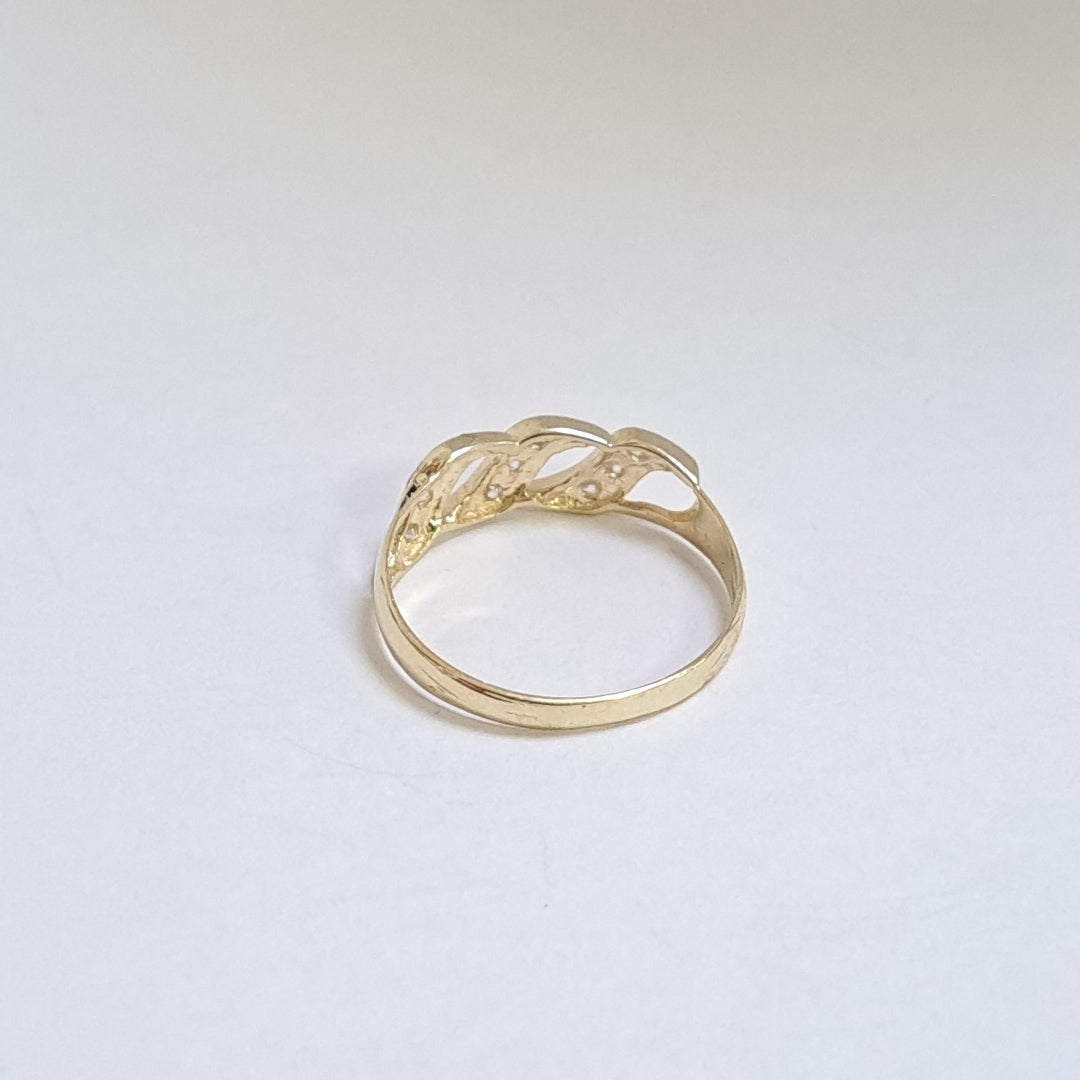 ANILLOS C CIRCONIAS 14K TALLA 7 1.4 GR (NUEVO)