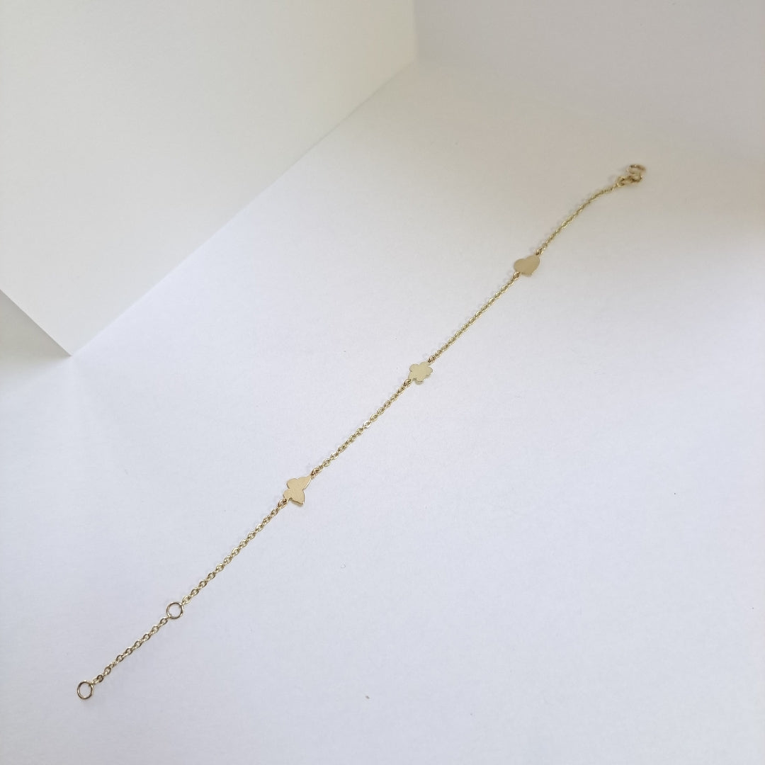 PULSERA ESPECIAL C FIGURAS 14K 18 CM 1.8 GR (NUEVO)