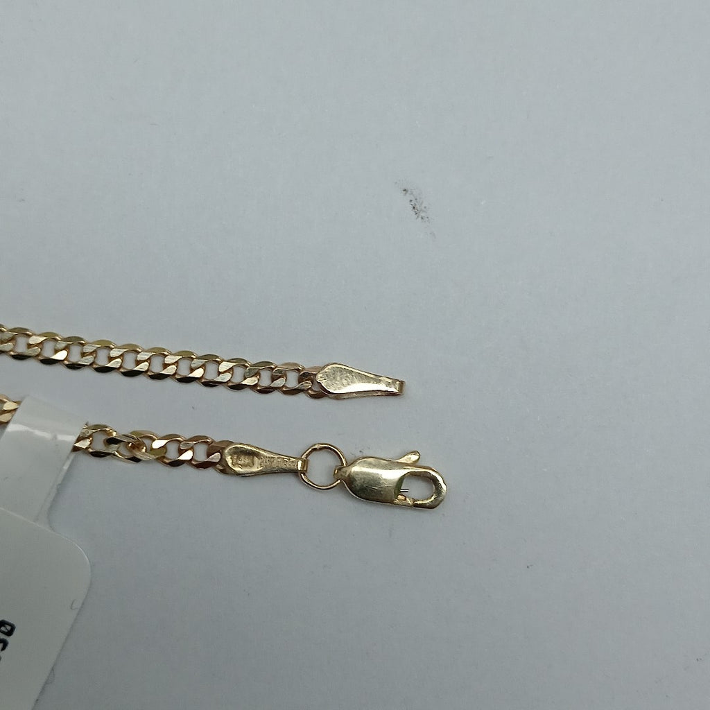 PULSERA TEJIDO BARBADA 14K 21 CM 2.3 GR (NUEVO)