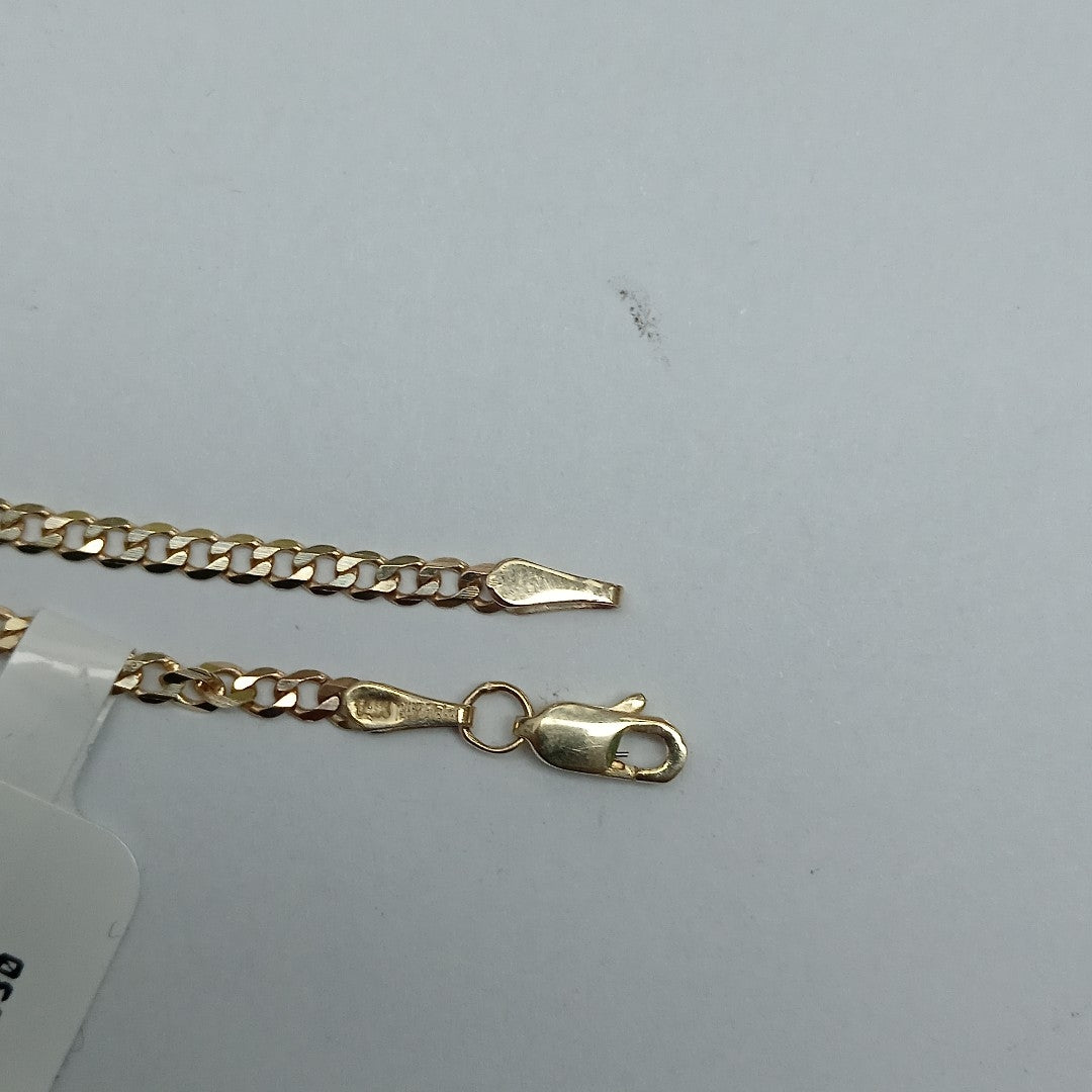 PULSERA TEJIDO BARBADA 14K 21 CM 2.3 GR (NUEVO)