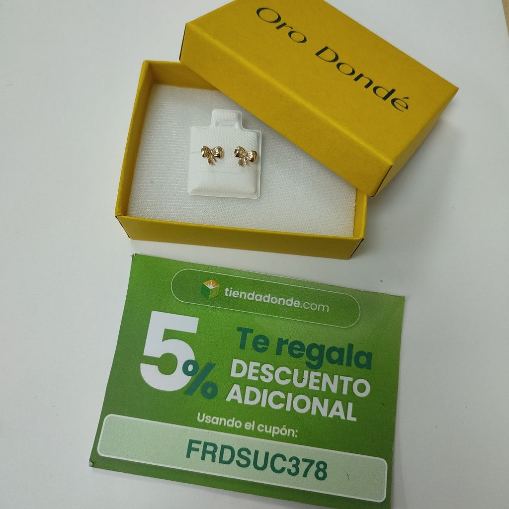 BROQUELES BROQUEL FIG MOÑO C CIRCONIA 14K 0.2441 GR (NUEVO)