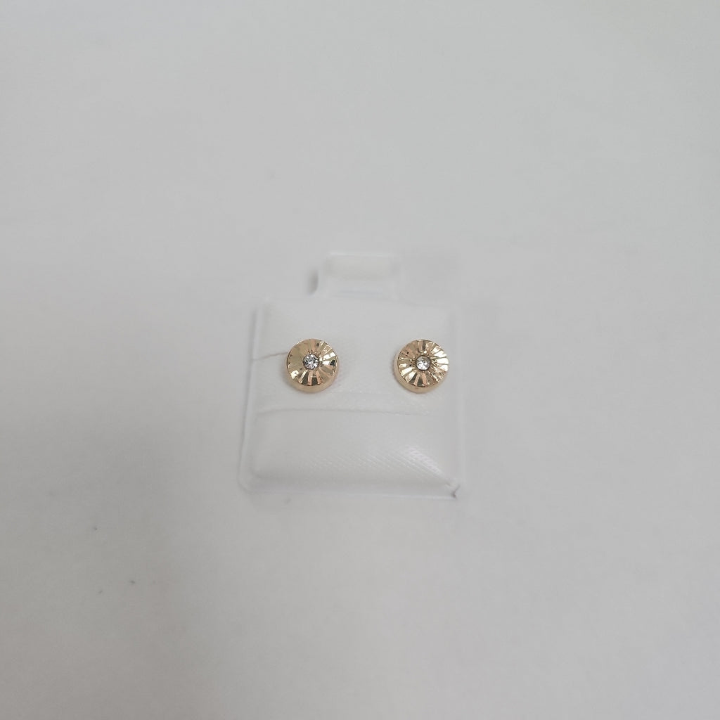 BROQUELES BROQUEL FIG BOTON C CIRCONIA 14K 0.2916 GR (NUEVO)