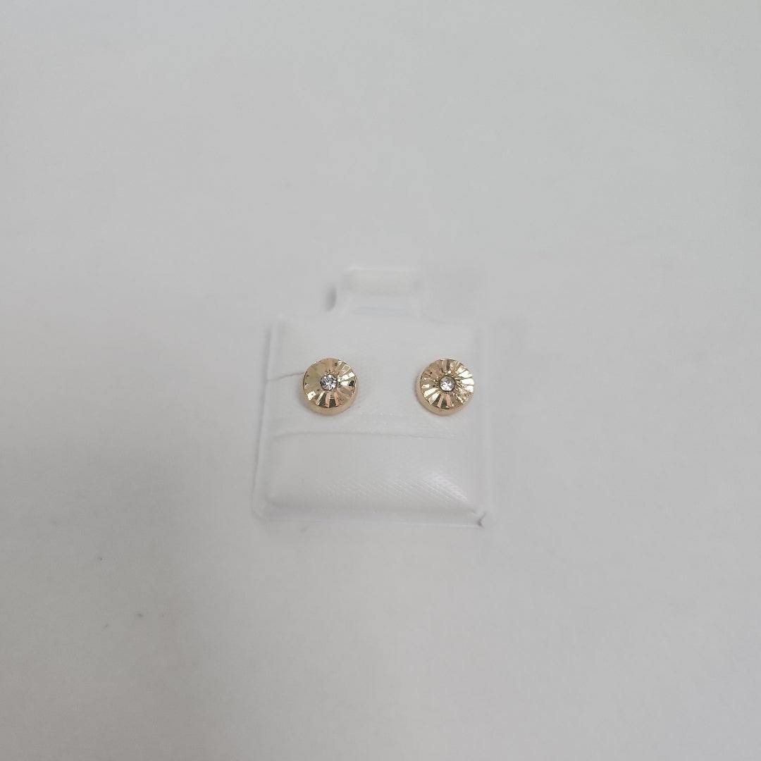 BROQUELES BROQUEL FIG BOTON C CIRCONIA 14K 0.2916 GR (NUEVO)