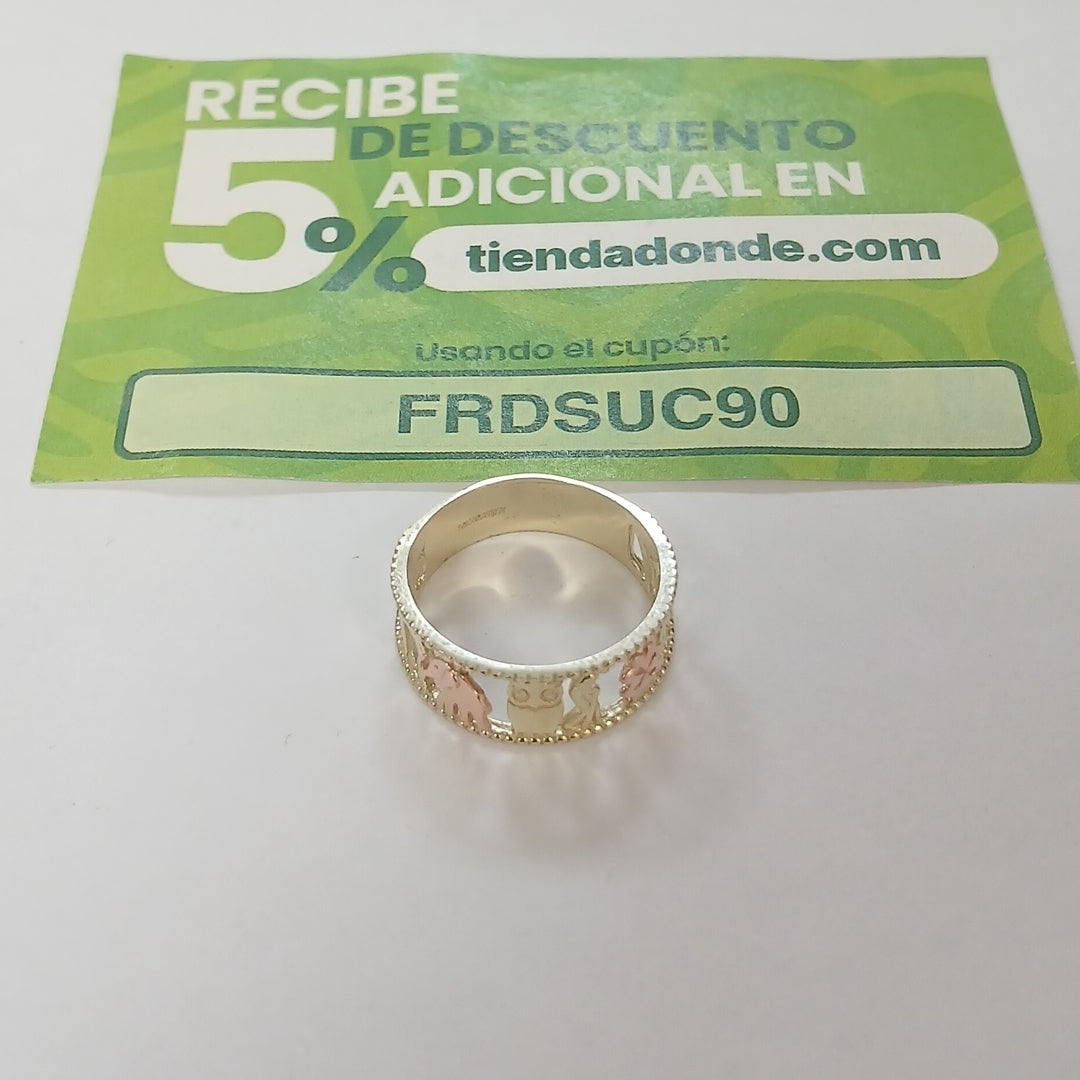 ANILLOS ARGOLLA DE LA SUERTE 10K TALLA 8 3 GR (NUEVO)