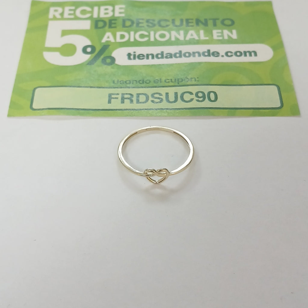 ANILLOS ANILLITO FIG CORAZON 10K TALLA 9 0.9 GR (NUEVO)