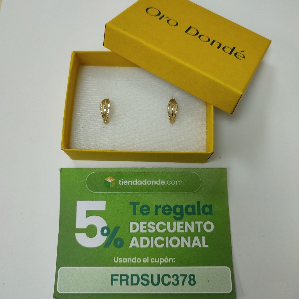 ARETES ARRACADAS 10K 2.4 GR (NUEVO)