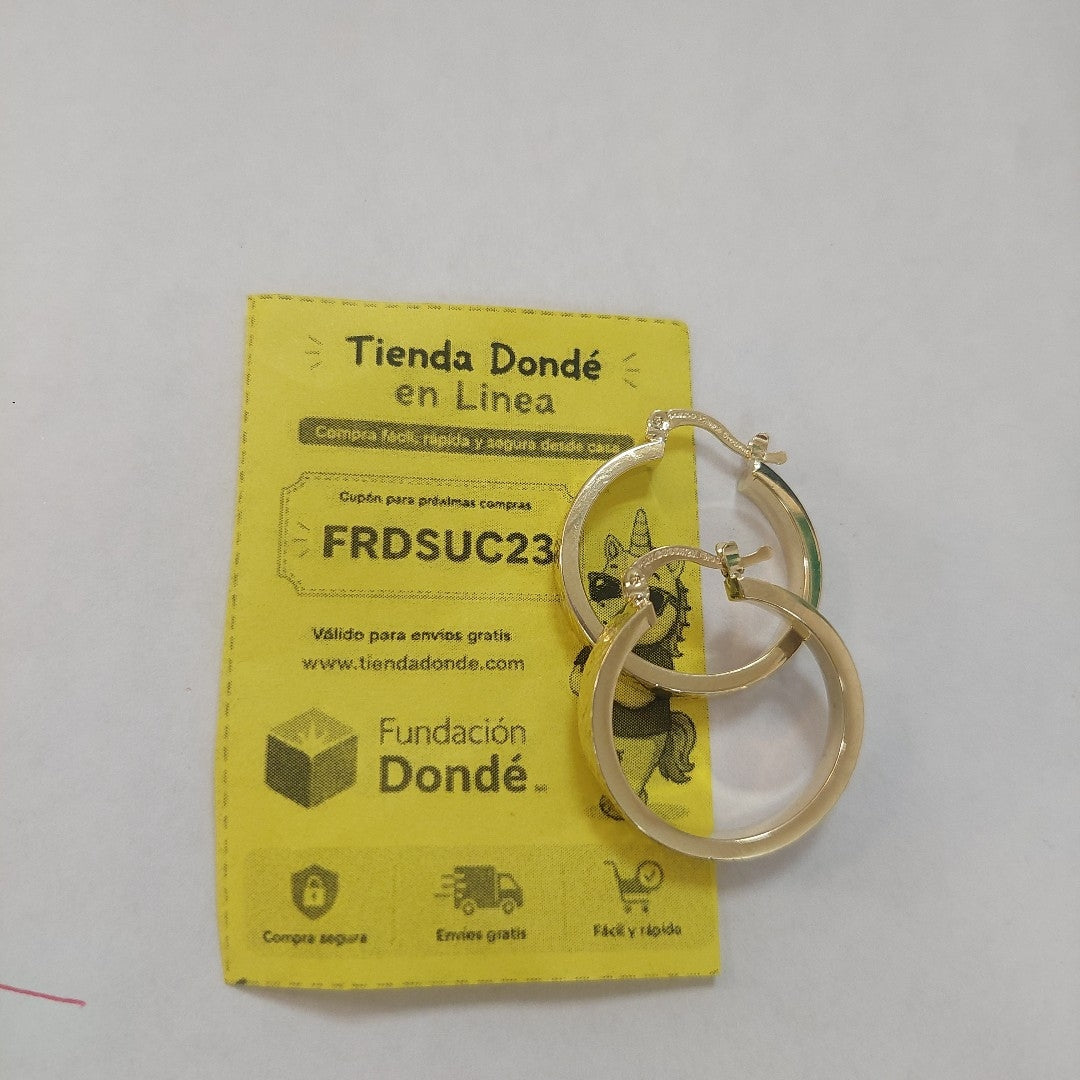 ARETES TEJIDO ARRACADAS FACETADAS 14K 3 GR (NUEVO)