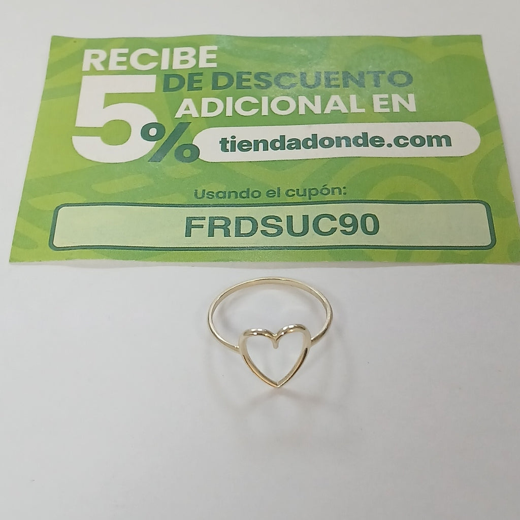 ANILLOS ANILLITO FIG CORAZON 10K TALLA 8 0.9 GR (NUEVO)
