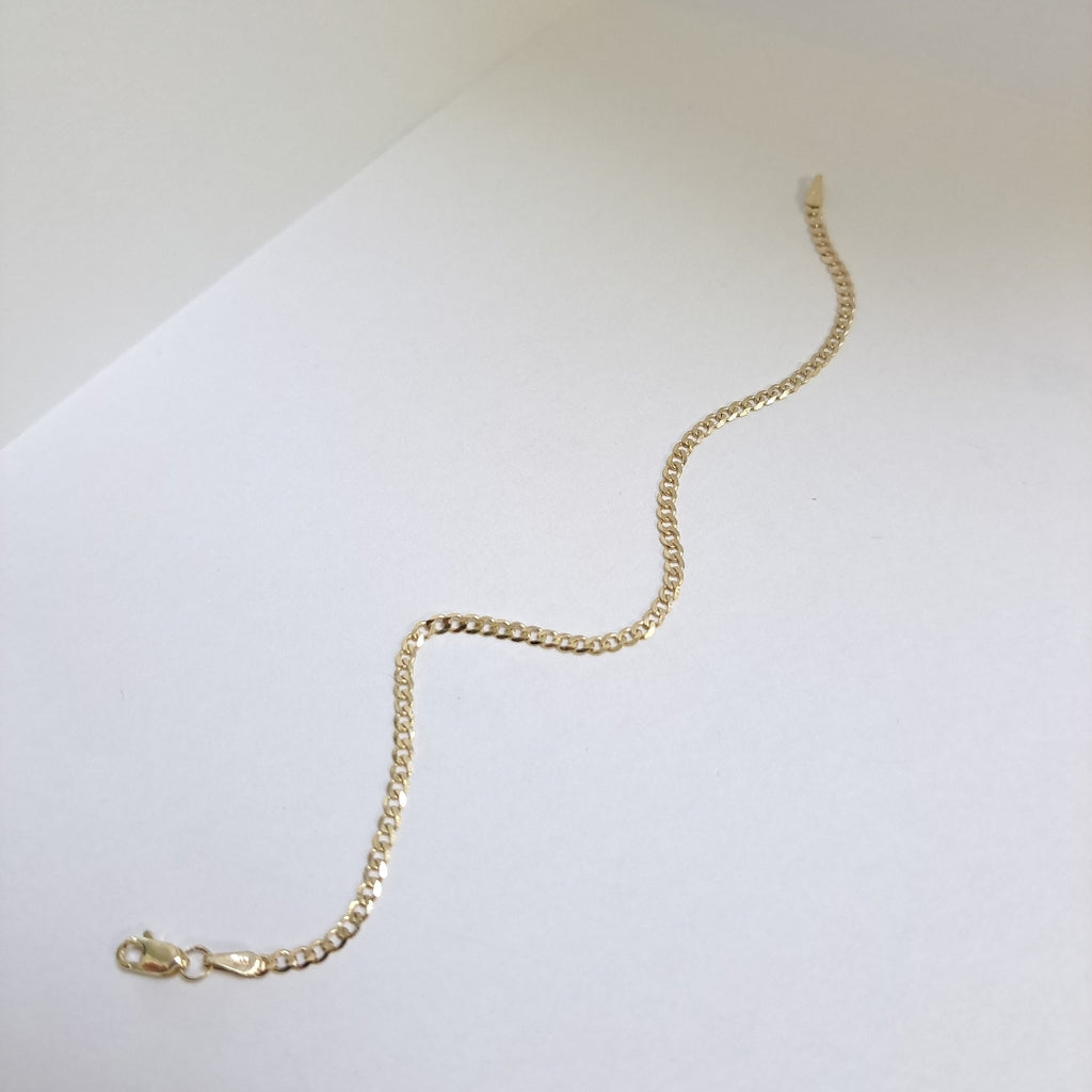 PULSERA TEJIDO BARBADA 14K 18 CM 2 GR (NUEVO)