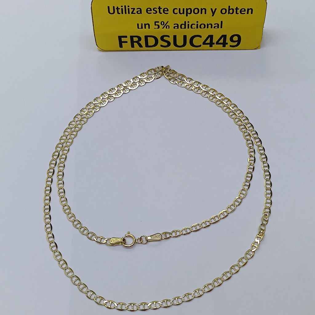 CADENAS TEJIDO GUCHI ORO 10K 55 CM 4.1 GR (NUEVO)