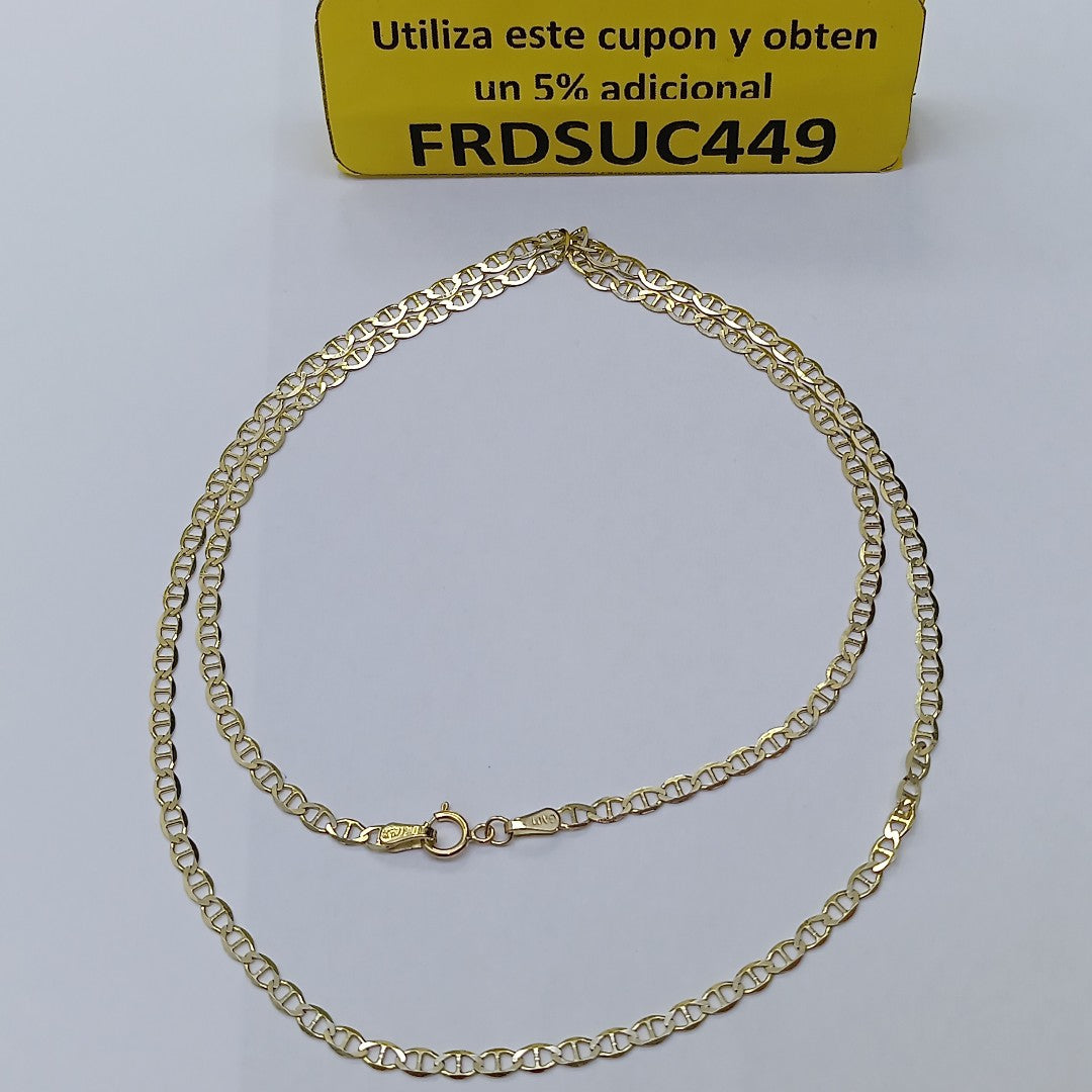 CADENAS TEJIDO GUCHI ORO 10K 55 CM 4.1 GR (NUEVO)