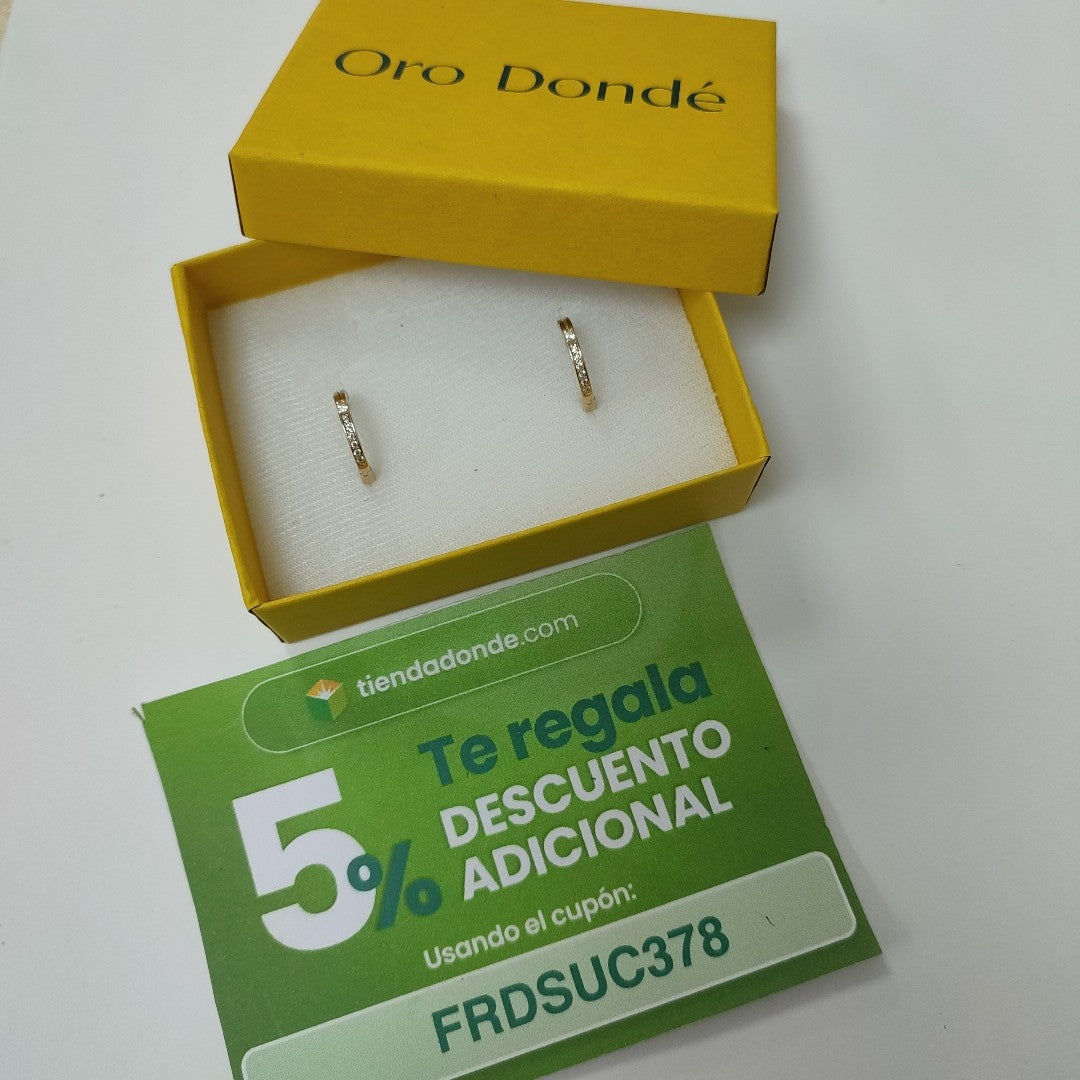 ARETES ARRACADAS LISAS 14K 2.3 GR (NUEVO)