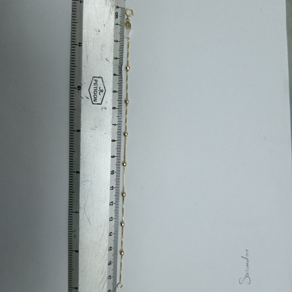 PULSERA ESPECIAL CON BOLITAS 14K 18 CM 1.4 GR (NUEVO)