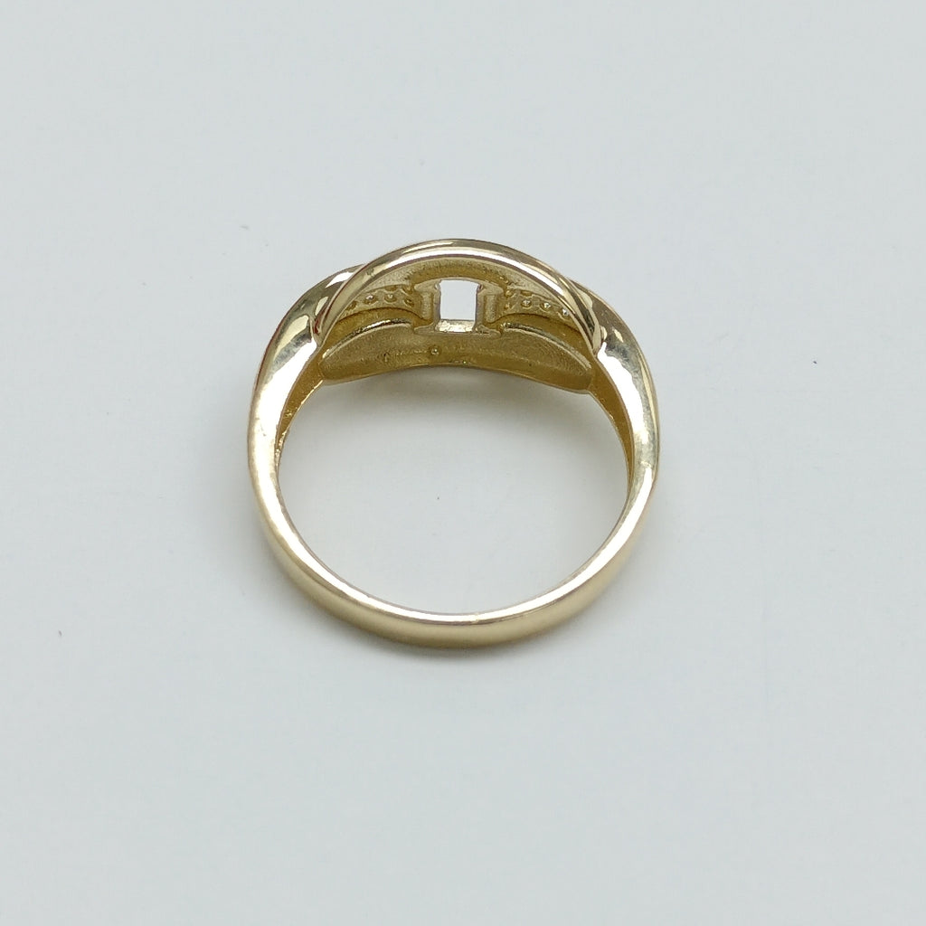ANILLO ANILLITO C CIRCONIAS 10K 7.5 TALLA 2.6 GR (NUEVO)
