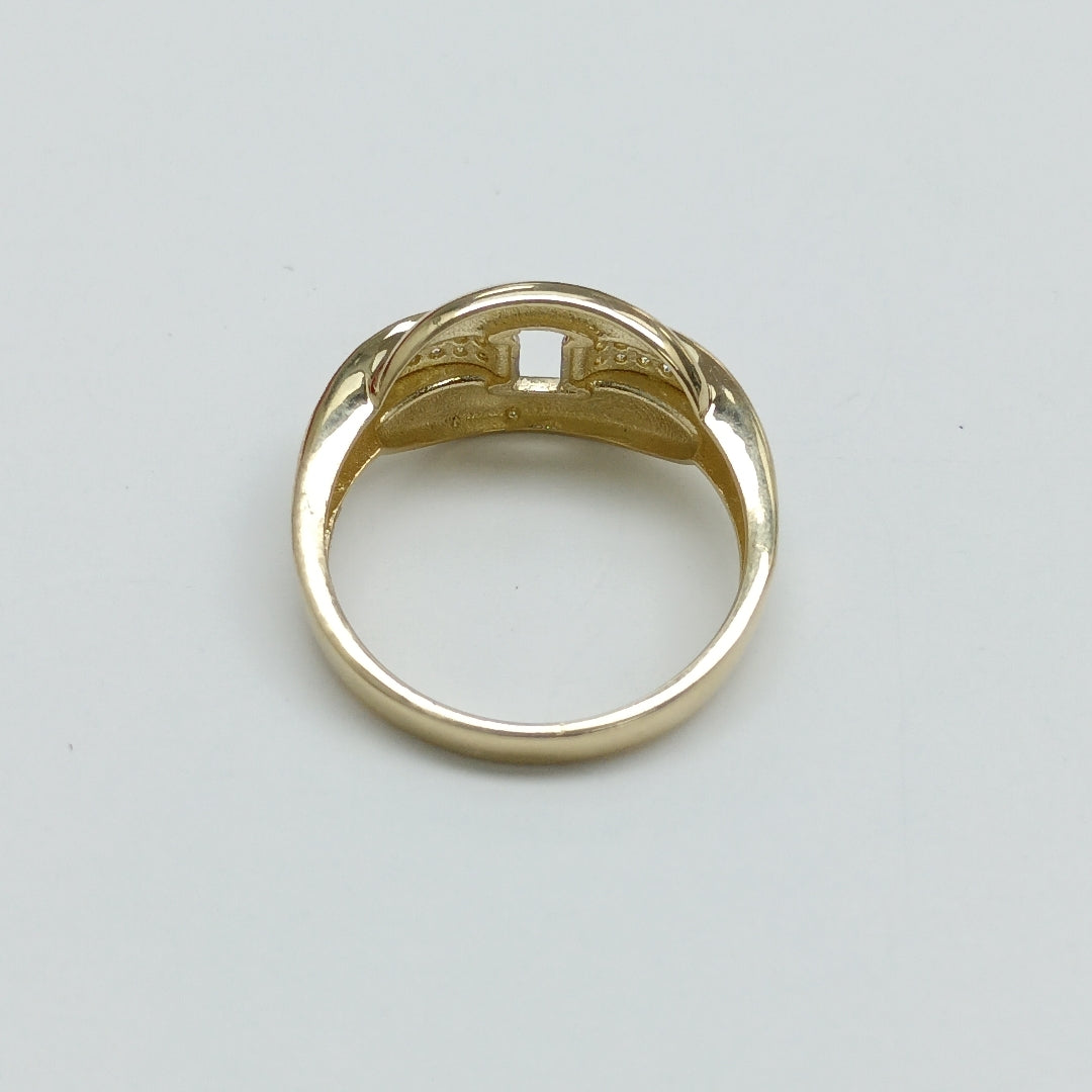 ANILLO ANILLITO C CIRCONIAS 10K 7.5 TALLA 2.6 GR (NUEVO)