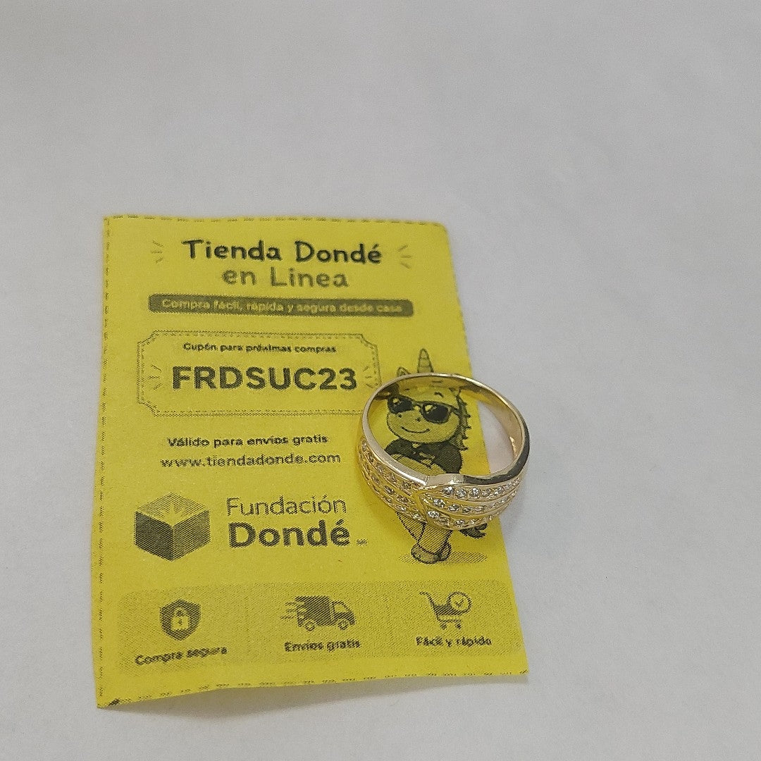 ANILLOS C CIRCONIAS 14K TALLA 7 2.8 GR (NUEVO)