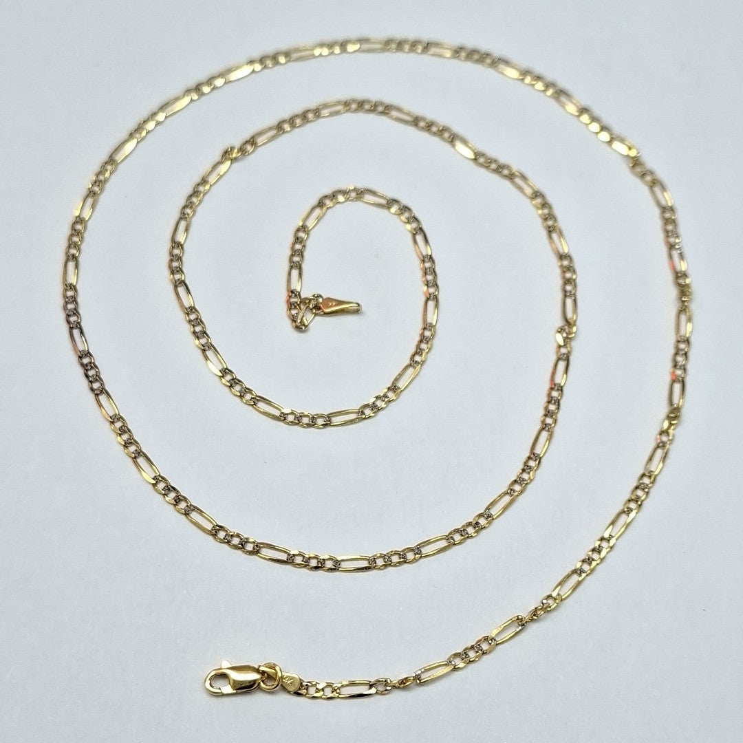 CADENA 3X1 DIAMANTADA 14K 60 CM 4.9 GR (NUEVO)