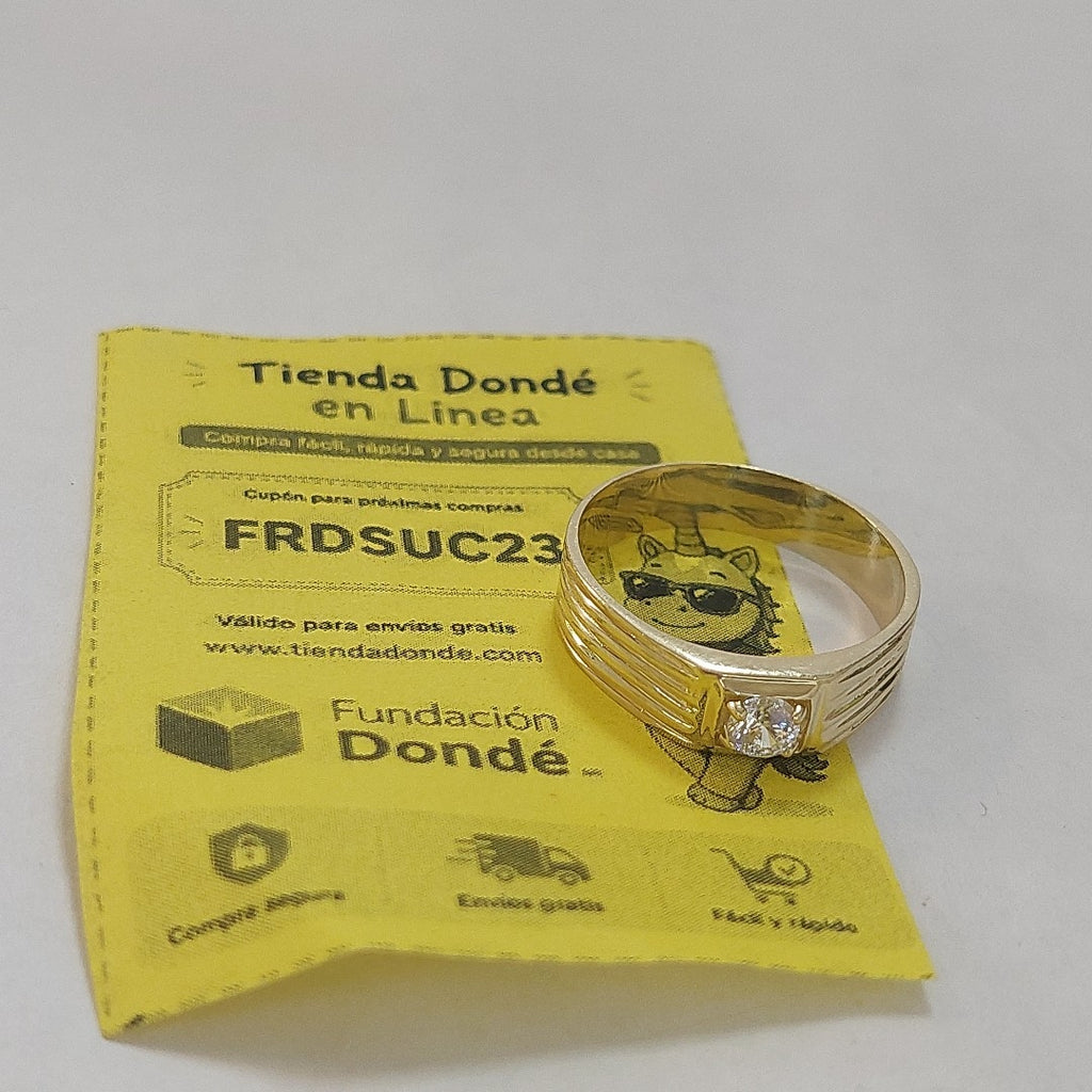 ANILLOS CON CIRCONIA 14K TALLA 10 3.7 GR (NUEVO)
