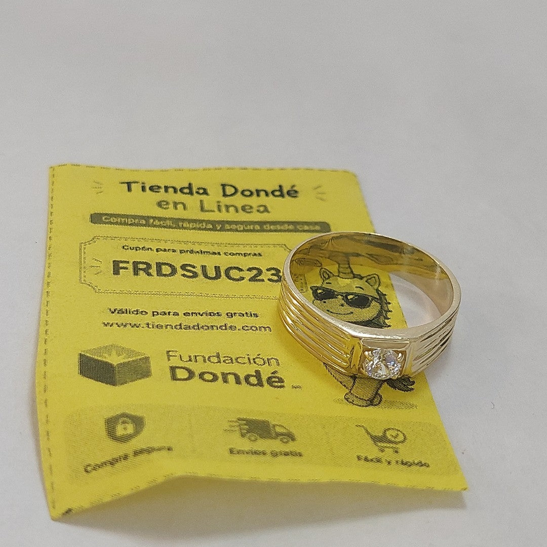 ANILLOS CON CIRCONIA 14K TALLA 10 3.7 GR (NUEVO)