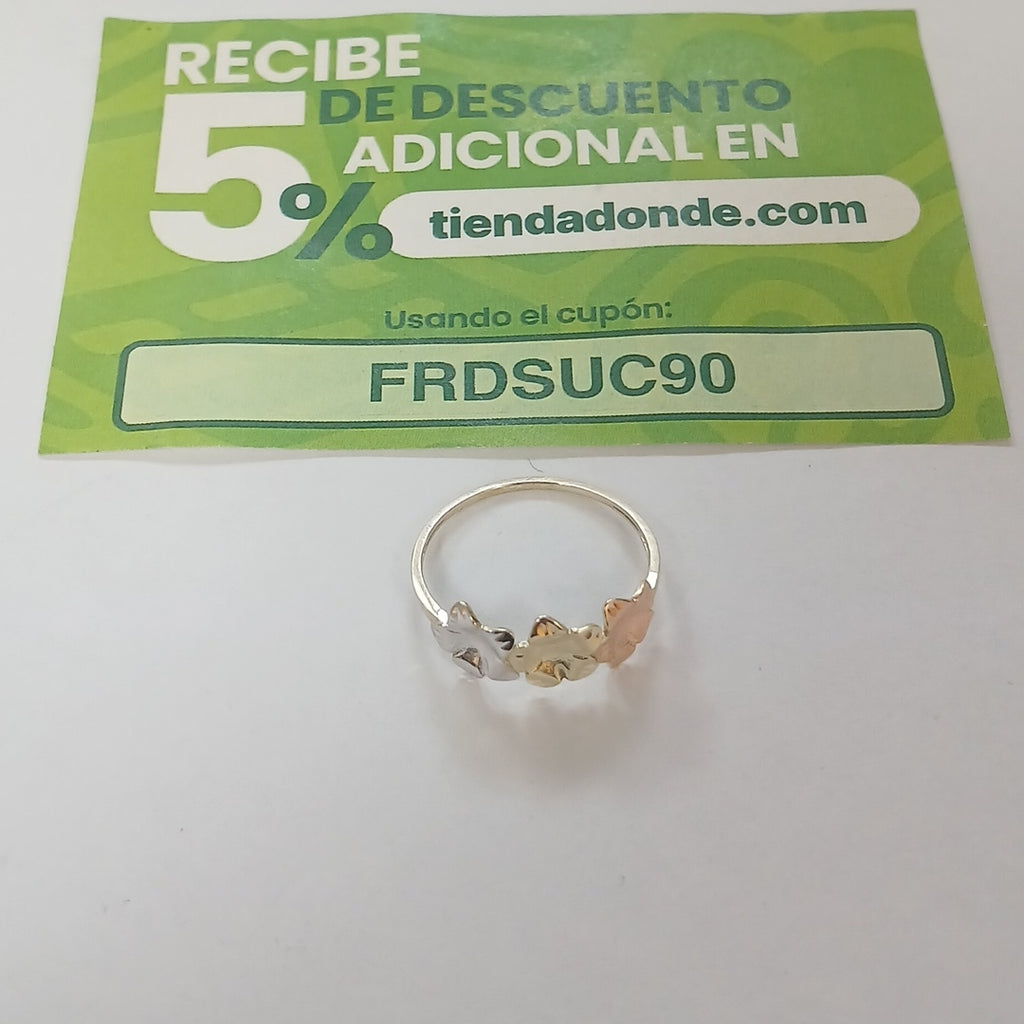 ANILLOS ANILLITO FIG FLORES 10K TALLA 9 1.3 GR (NUEVO)