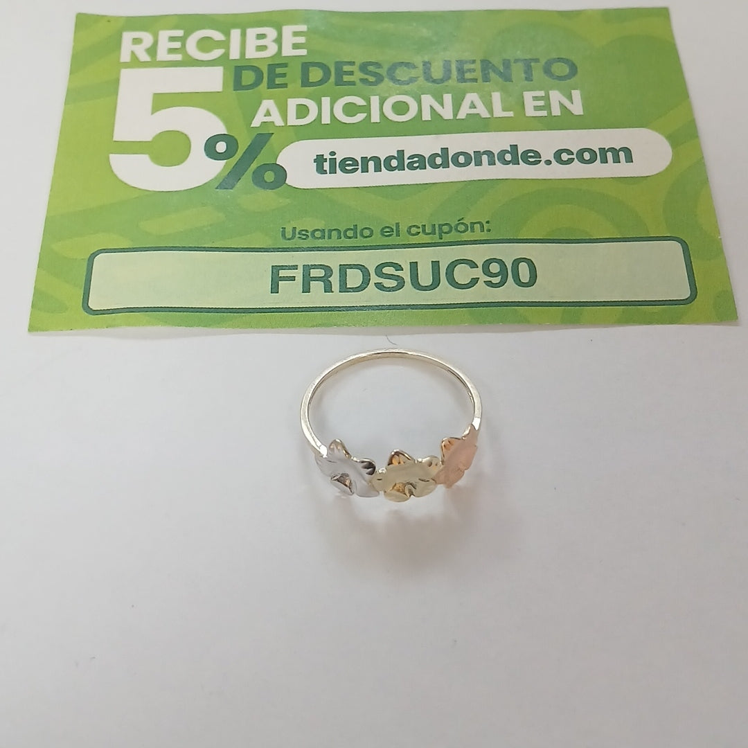 ANILLOS ANILLITO FIG FLORES 10K TALLA 9 1.3 GR (NUEVO)