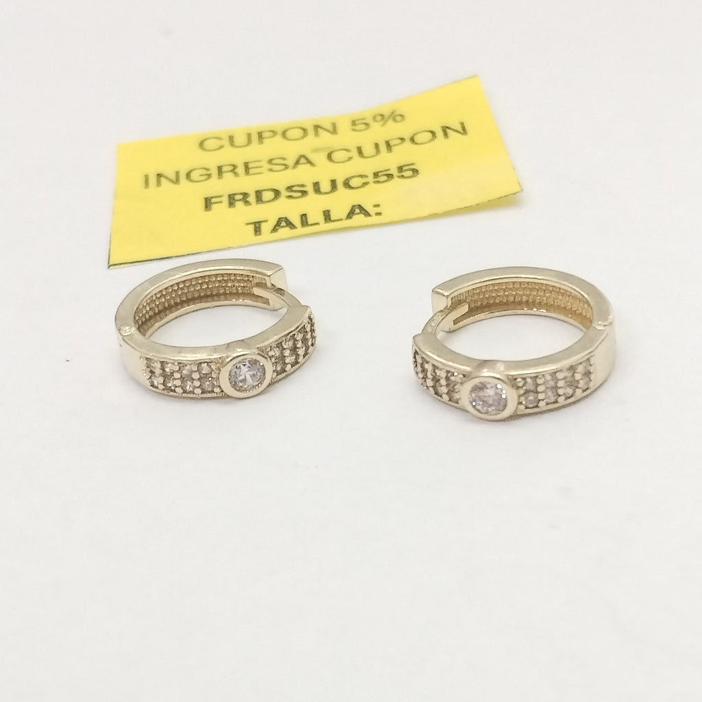 ARETES ARRACADAS C CIRCONIAS 10K 2.6 GR (NUEVO)