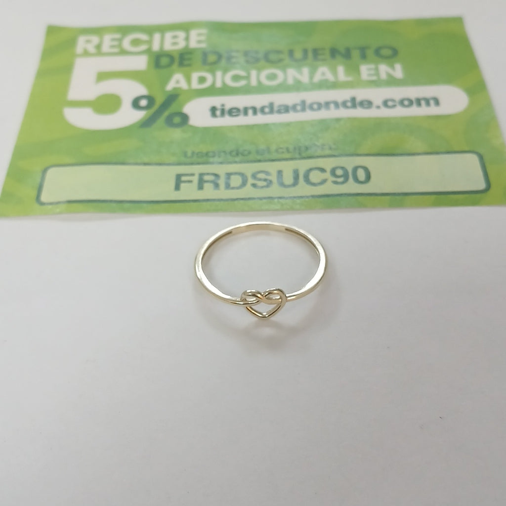ANILLOS ANILLITO FIG CORAZON 10K TALLA 8 0.9 GR (NUEVO)