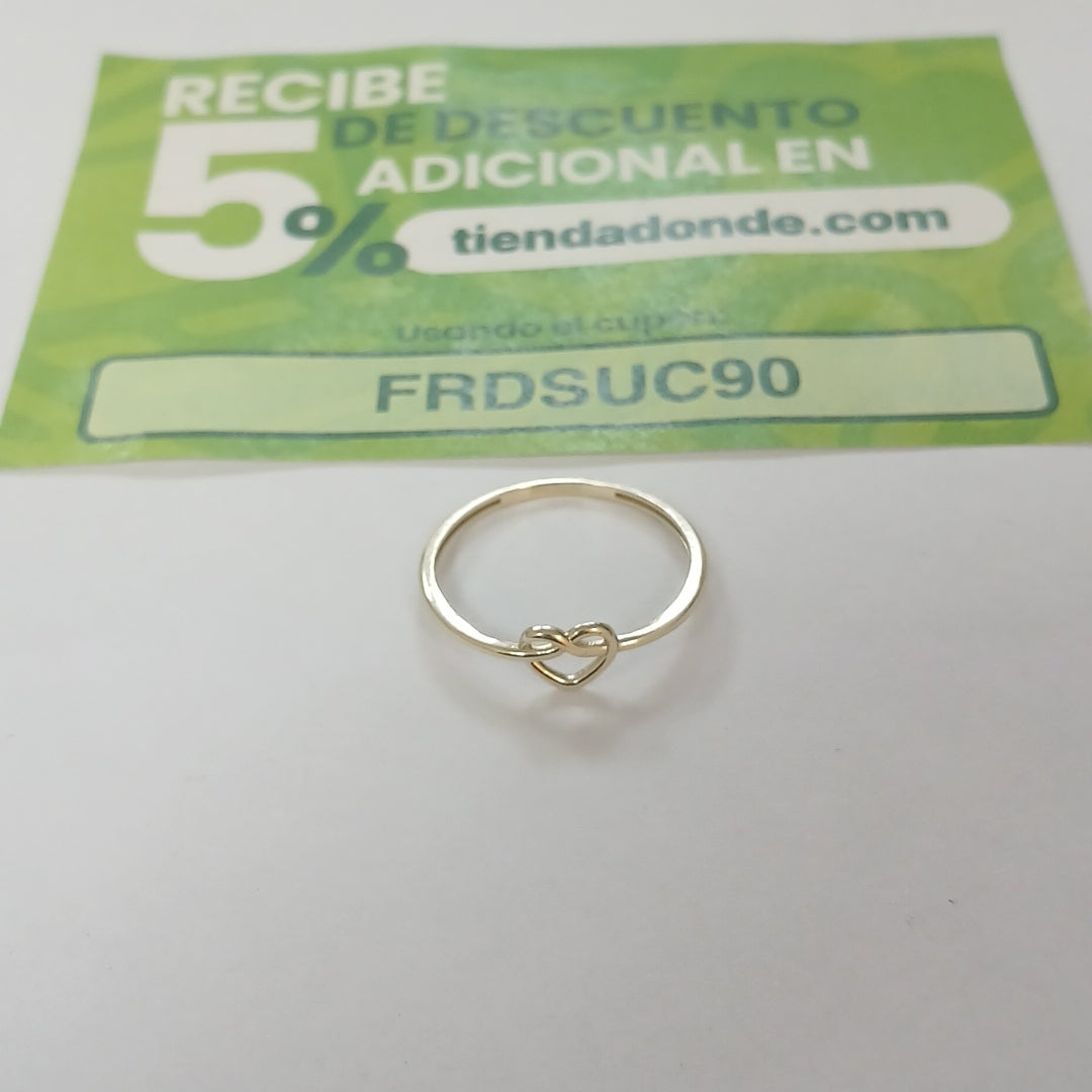 ANILLOS ANILLITO FIG CORAZON 10K TALLA 8 0.9 GR (NUEVO)