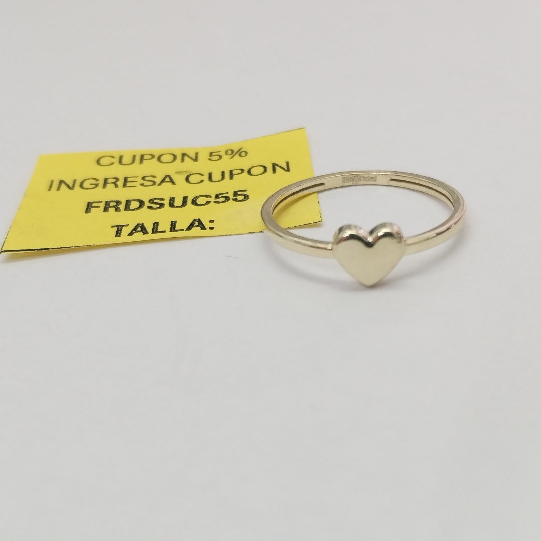 ANILLOS ANILLITO FIG CORAZON 10K TALLA 7 1.2 GR (NUEVO)