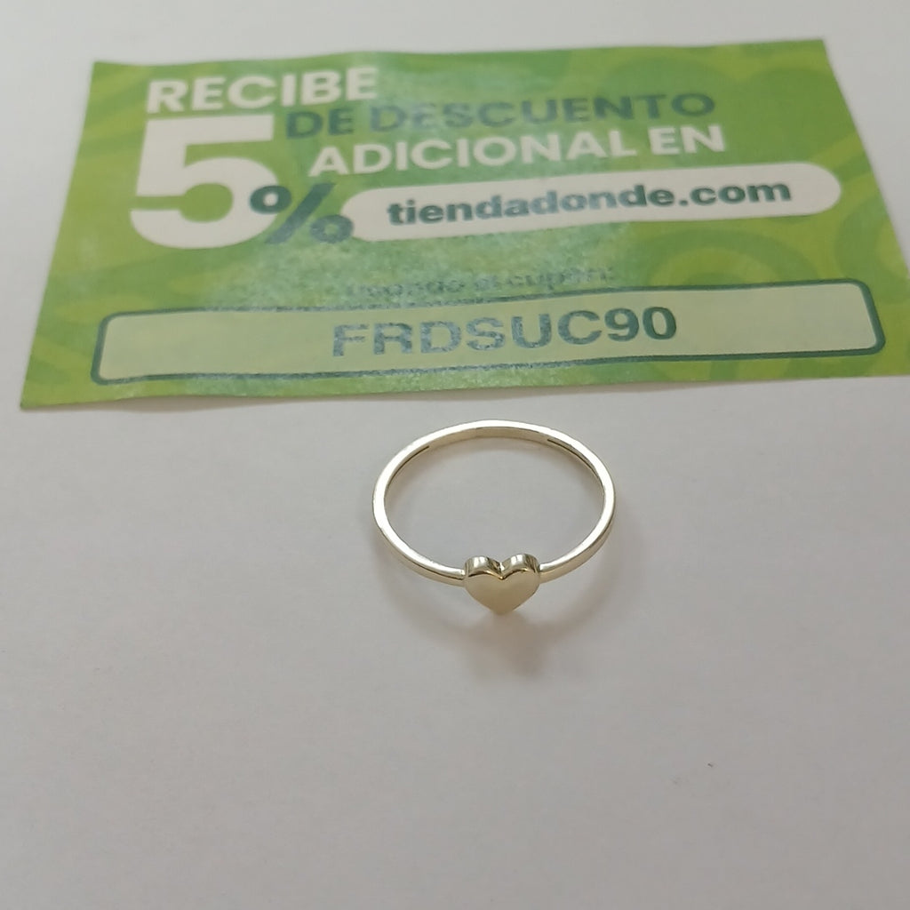 ANILLOS ANILLITO FIG CORAZON 10K TALLA 9 1.2 GR (NUEVO)