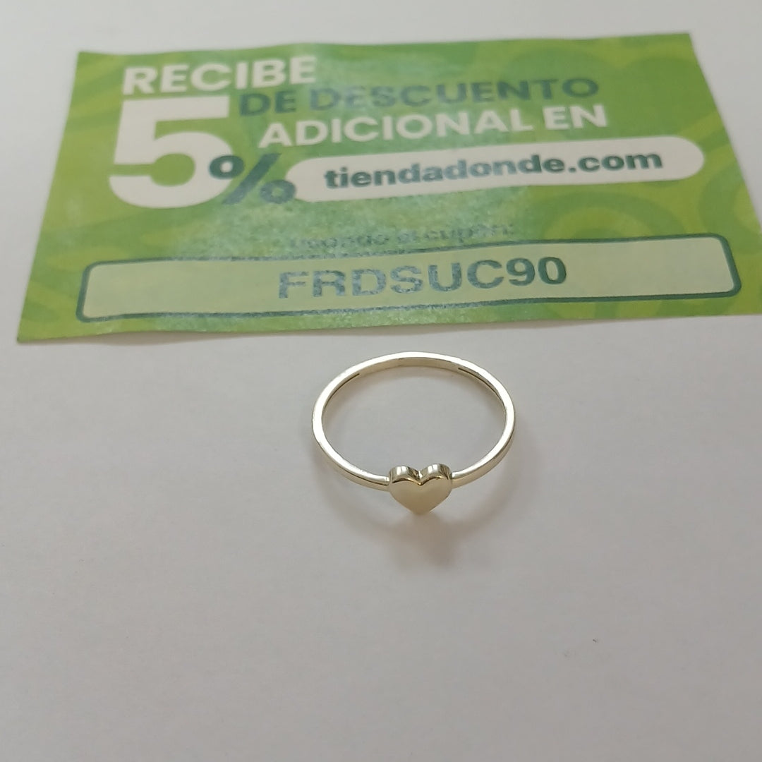 ANILLOS ANILLITO FIG CORAZON 10K TALLA 9 1.2 GR (NUEVO)