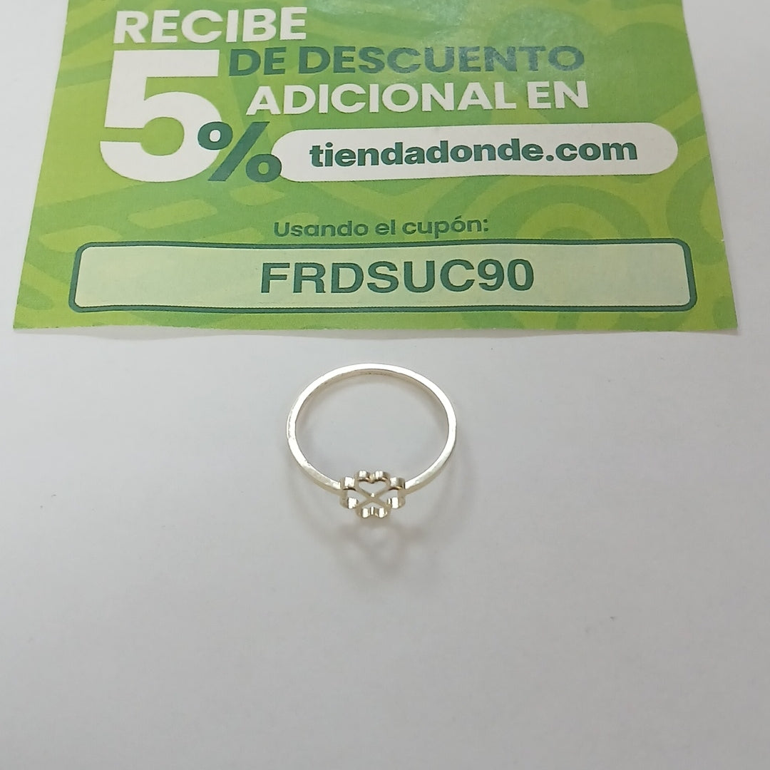 ANILLOS ANILLITO FIG TREBOL 10K TALLA 7 0.7 GR (NUEVO)
