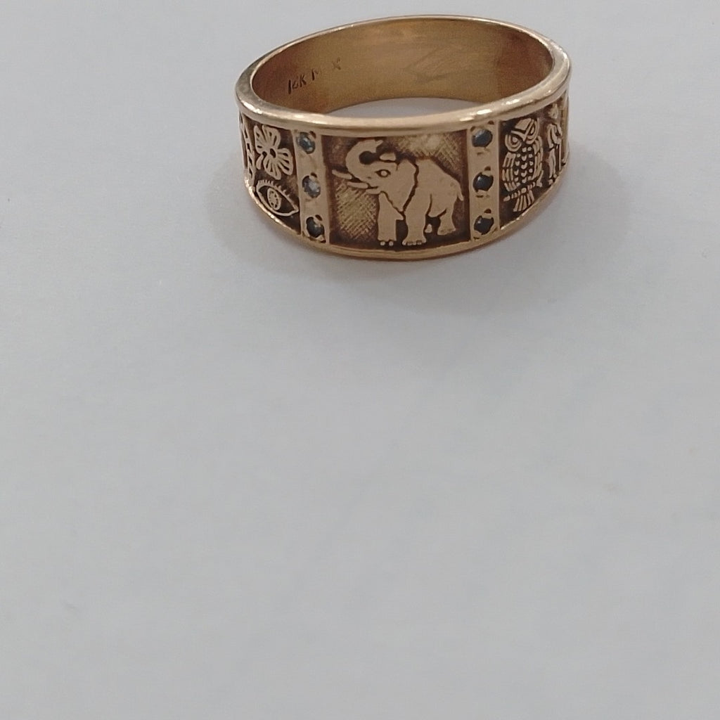 ARGOLLA DE LA SUERTE ORO 14 K 7.4 GRMS (SEMINUEVO)
