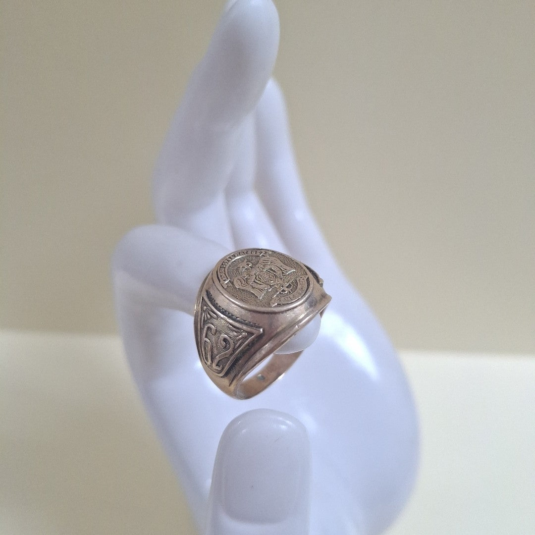 ANILLO DE GRADUACIÓN ORO 10 K 13,50 GRMS (SEMINUEVO)