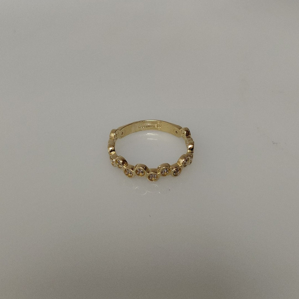 ANILLO ANILLITO C CIRCONIAS 14K 8 TALLA 2.2 GR (NUEVO)