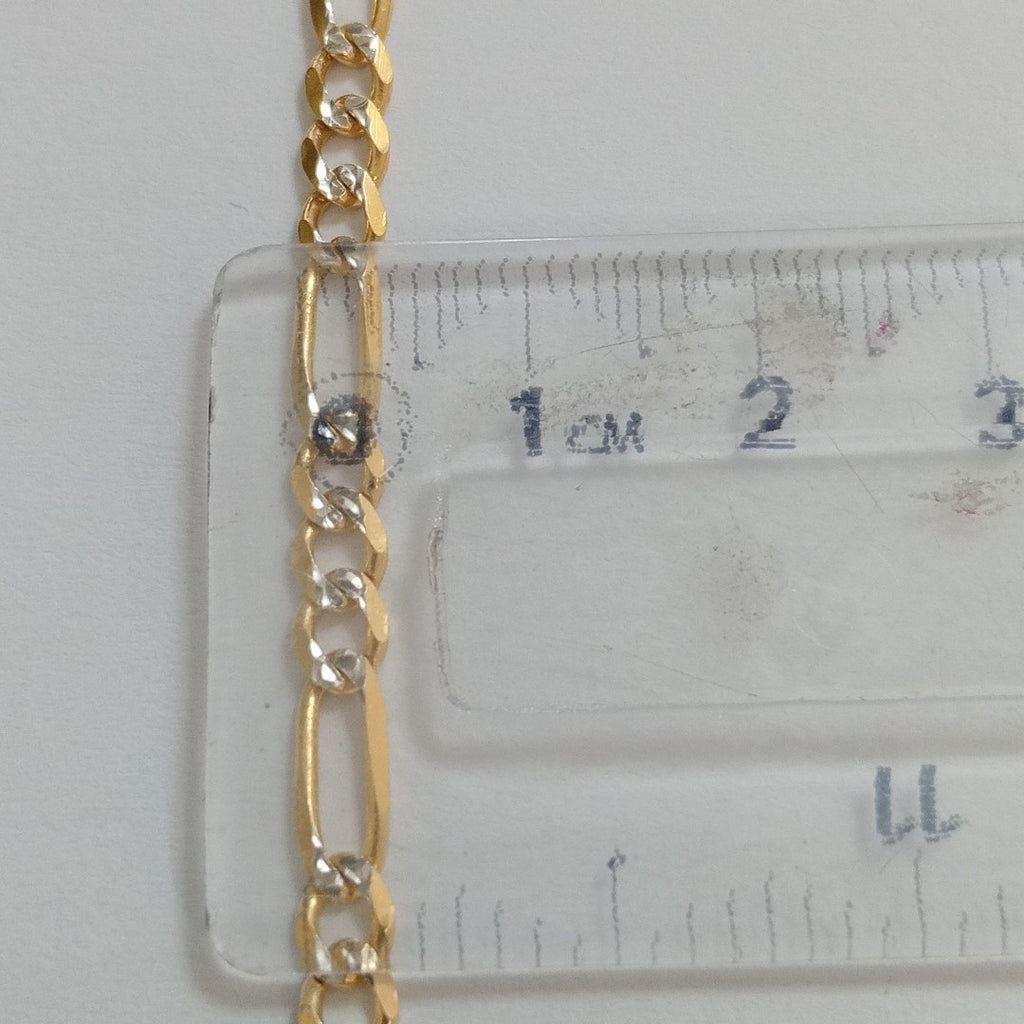 PULSERA 3X1 DIAMANTADA 14K 18 CM 4.4 GR (NUEVO)