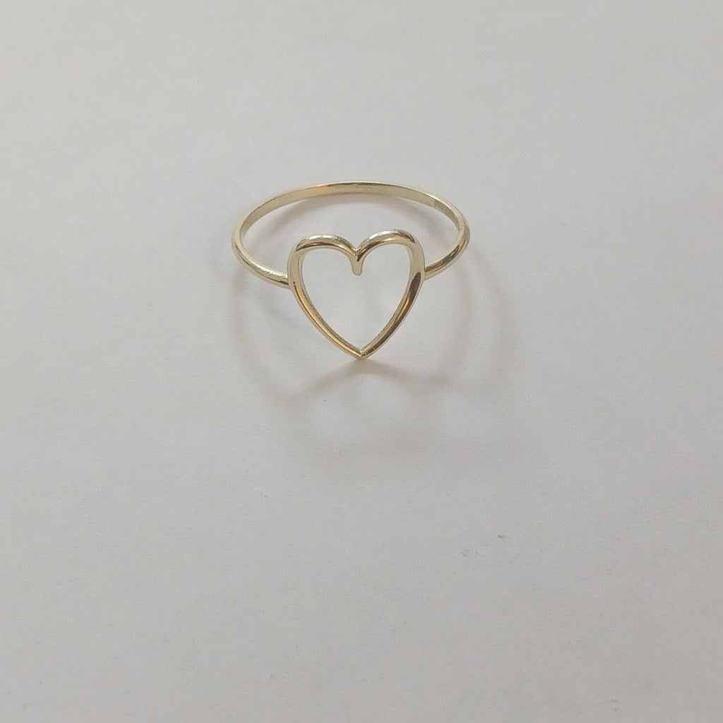 ANILLOS ANILLITO FIG CORAZON 10K TALLA 8 0.8 GR (NUEVO)