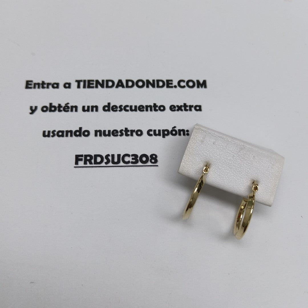 ARETES ARRACADAS CON CIRCONIAS 14K 2.3 GR (NUEVO)