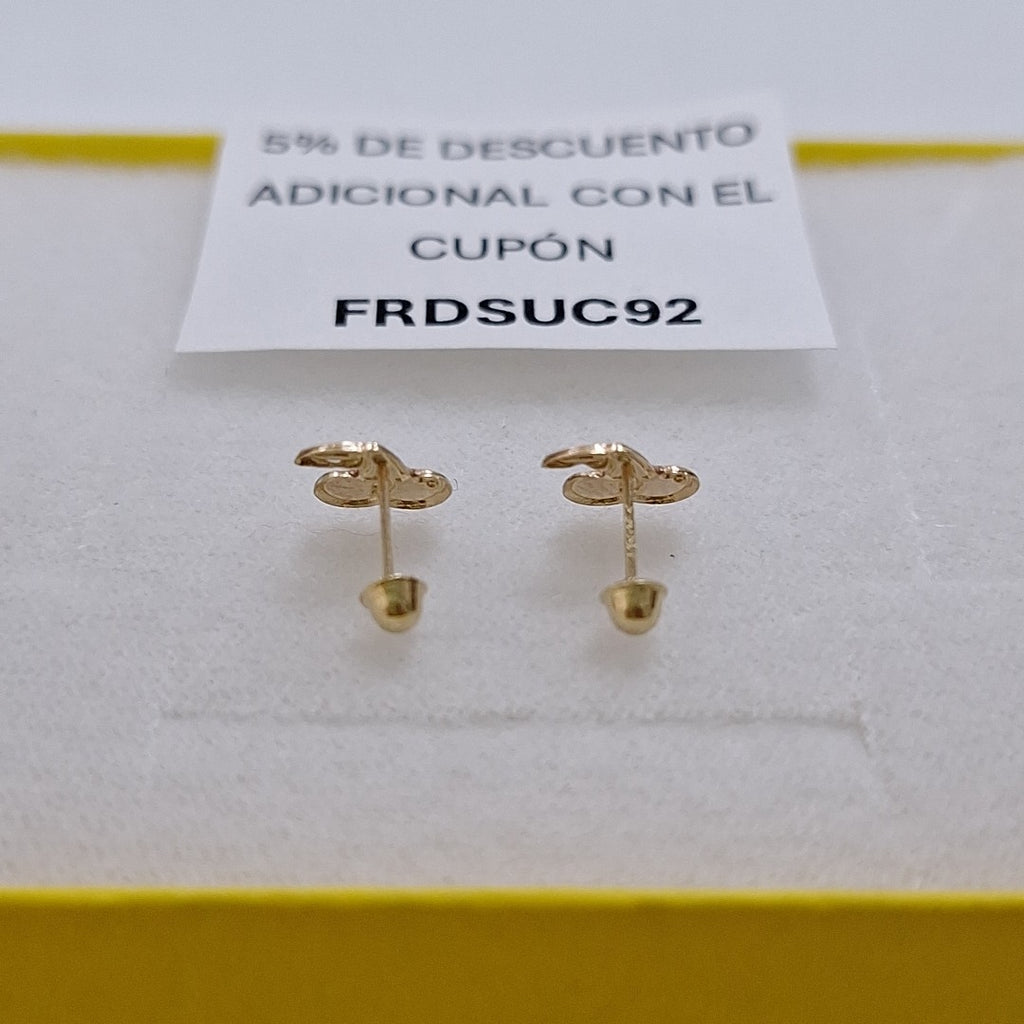 BROQUELES BROQUE FIG CEREZA C ESMALTE 14K 0.2203 GR (NUEVO)