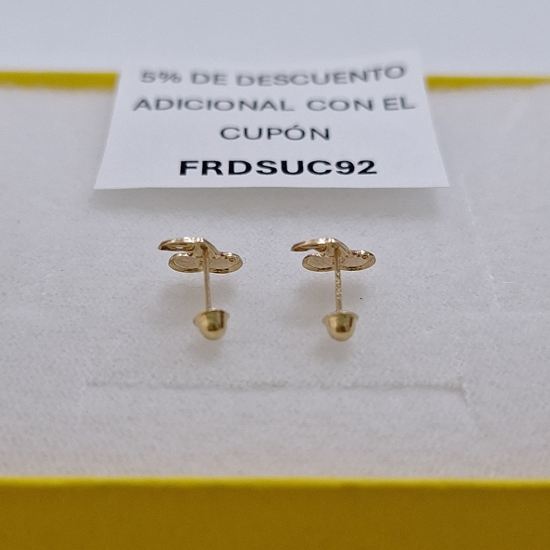 BROQUELES BROQUE FIG CEREZA C ESMALTE 14K 0.2203 GR (NUEVO)