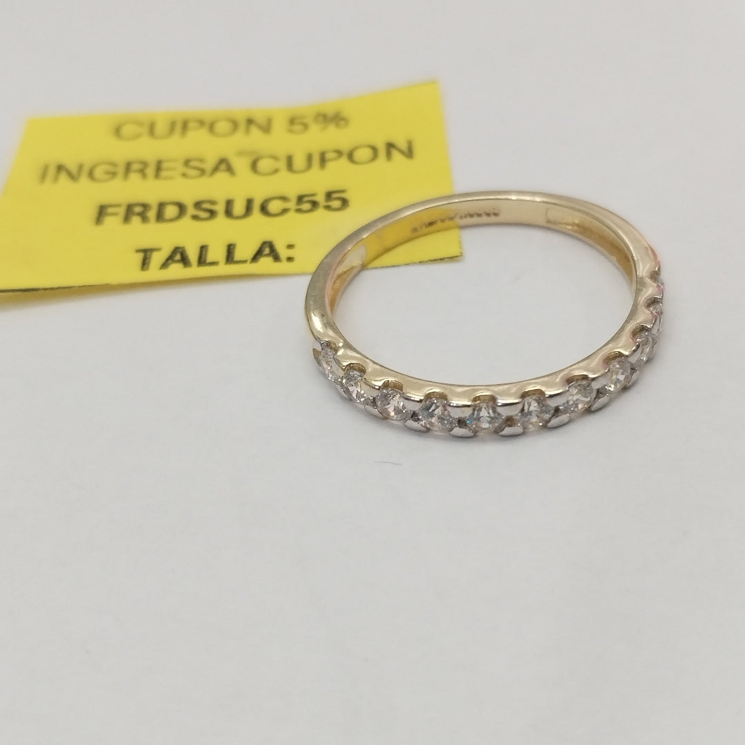 ANILLO ANILLITO MEDIA CHURUMBELA 14K 8 TALLA 2.2 GR (NUEVO)