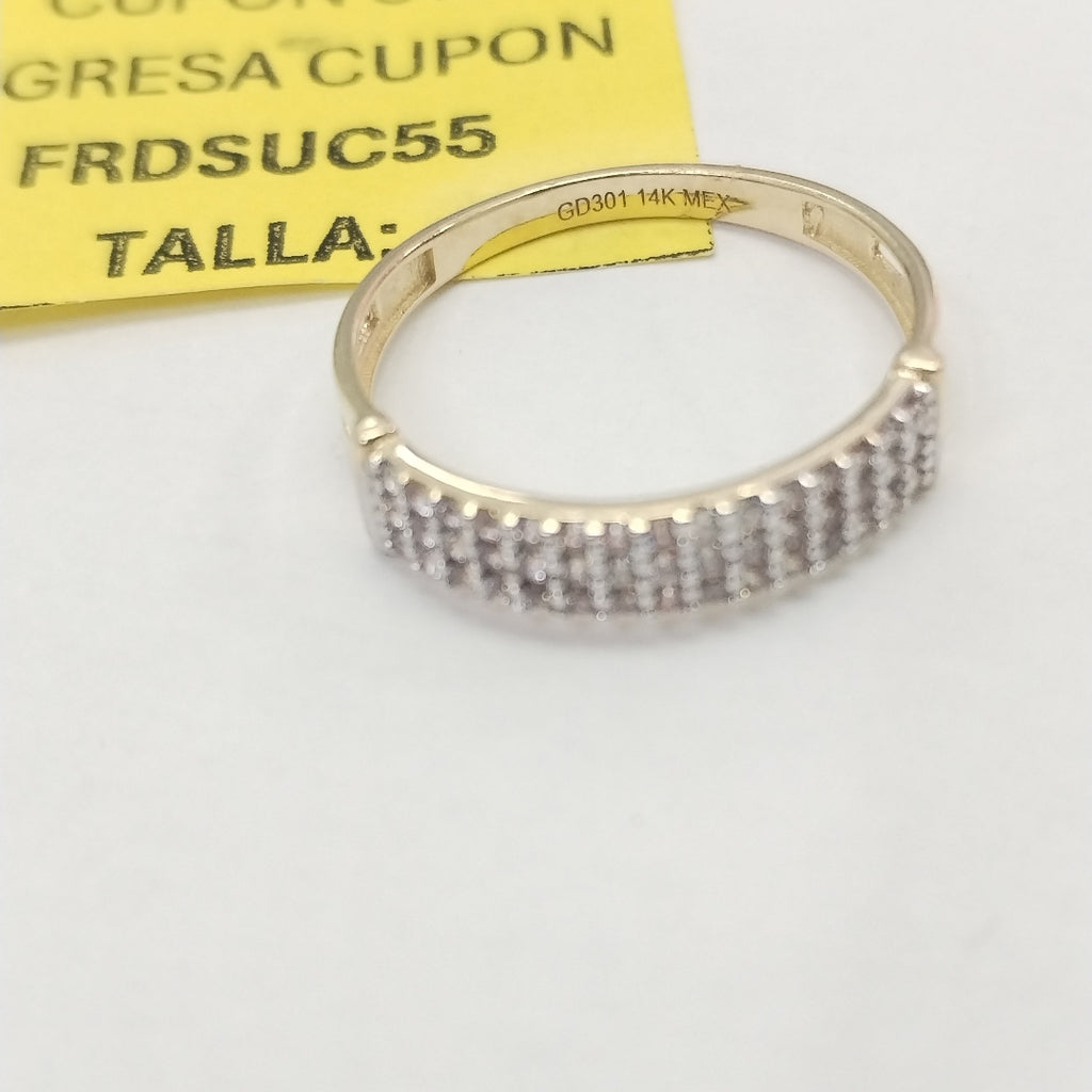 ANILLO ANILLITO C CIRCONIAS 14K 7 TALLA 1.6 GR (NUEVO)