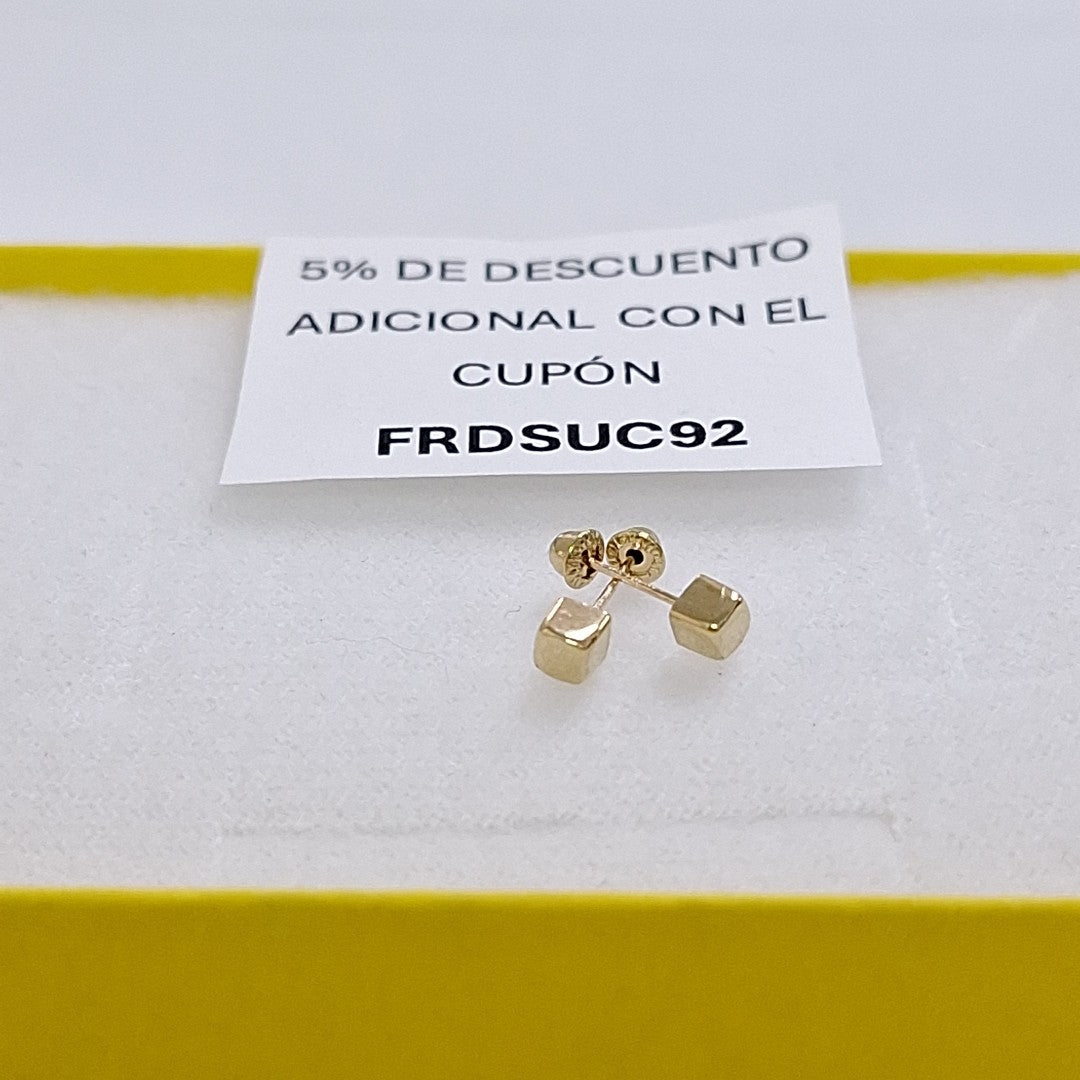 BROQUELES BROQUEL FIG CUBO 14K 0.203 GR (NUEVO)